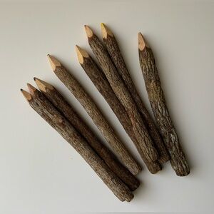 Rustic Wooden Colored Pencils Set